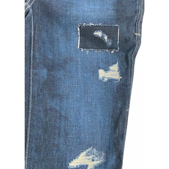 Inc Denim Dark Wash Faux Distressed Design Women's Stretch Jeans Size 2 - Picture 5 of 8